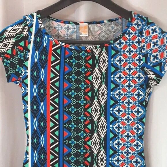 LA Breeze dress women's size large multicolor mini - Picture 4 of 11